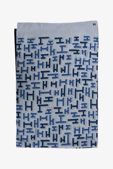 Hermès Blue Cashmere/Silk 'H' Rectangle Scarf - image 1