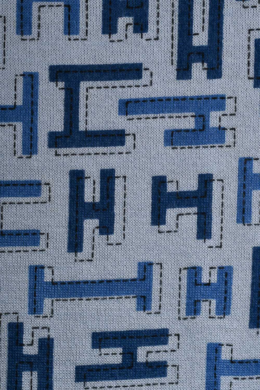 Hermès Blue Cashmere/Silk 'H' Rectangle Scarf - image 4
