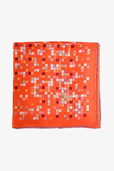 Hermes Orange Silk 'Mosaique Au 24' Carre 90