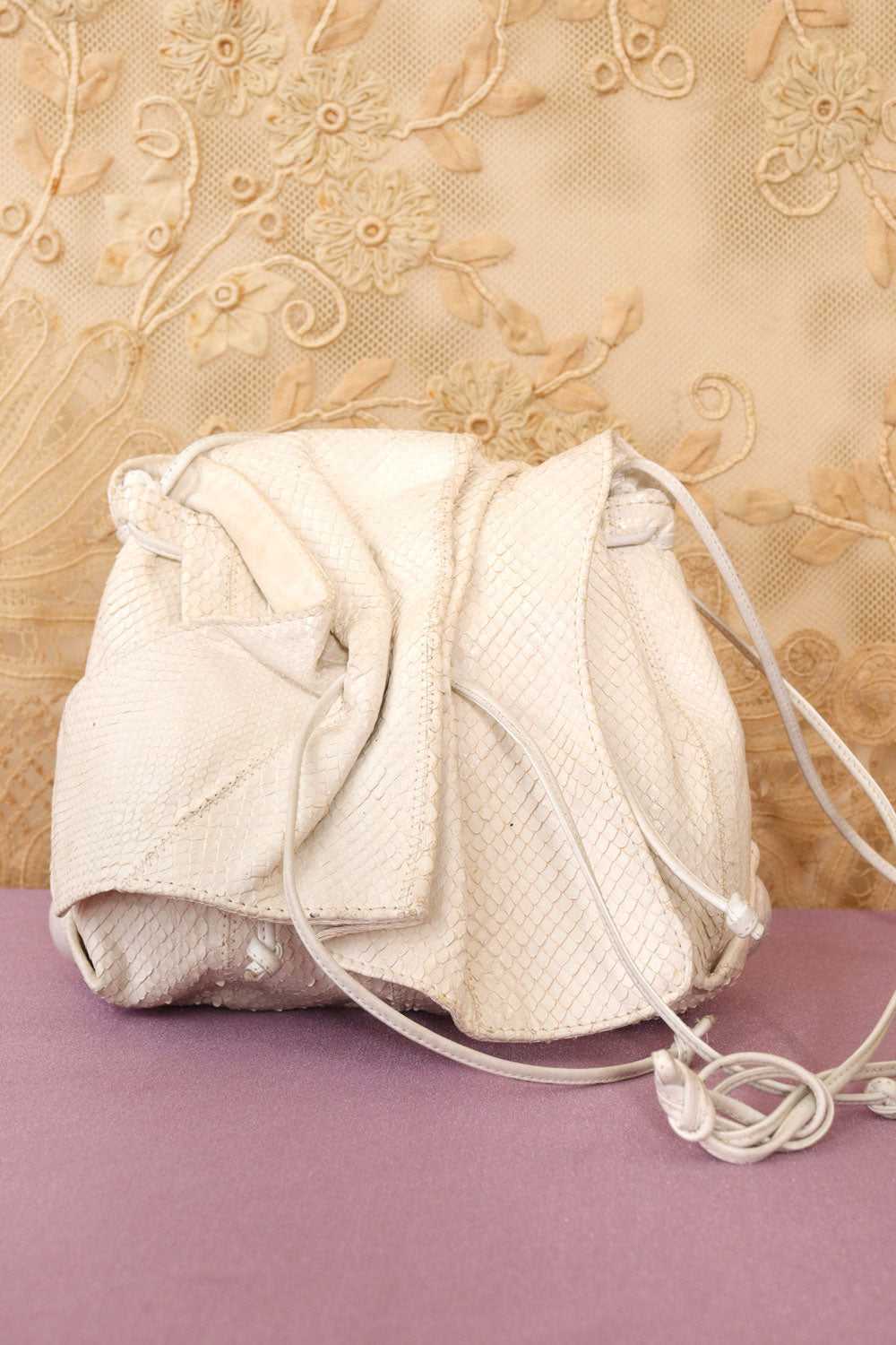 Carlos Falchi Snowy Snakeskin Purse - image 1