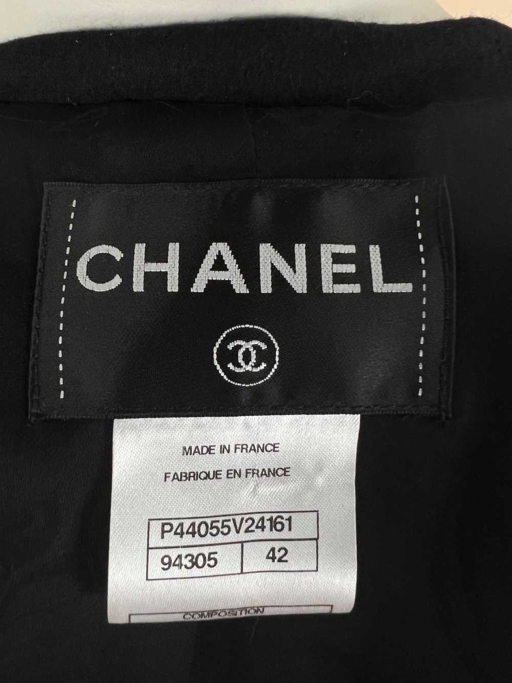 Chanel Chanel Black Logo Patch Tweed Trim Blazer - image 11