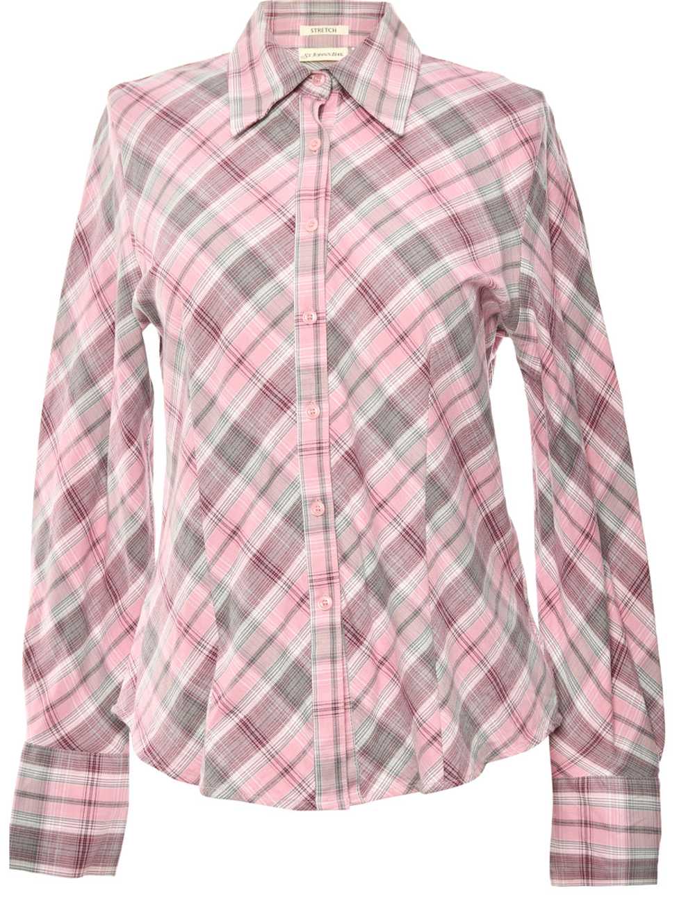 Checked Pink Shirt - M - image 1