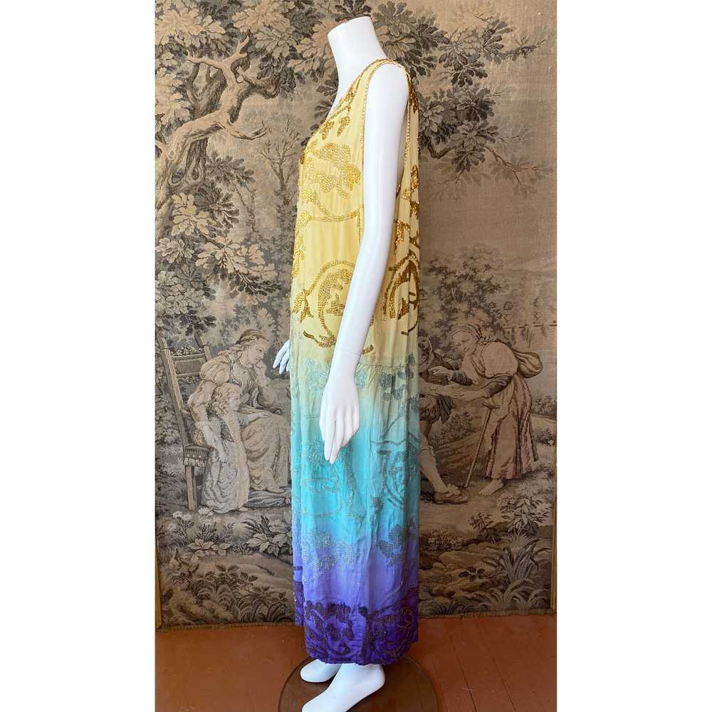 1920s Ombre Beaded Dress - image 3