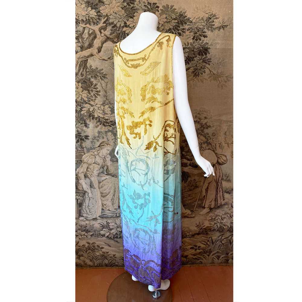 1920s Ombre Beaded Dress - image 5