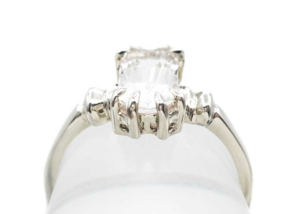 White Gold White Topaz Cleo Ring - image 5