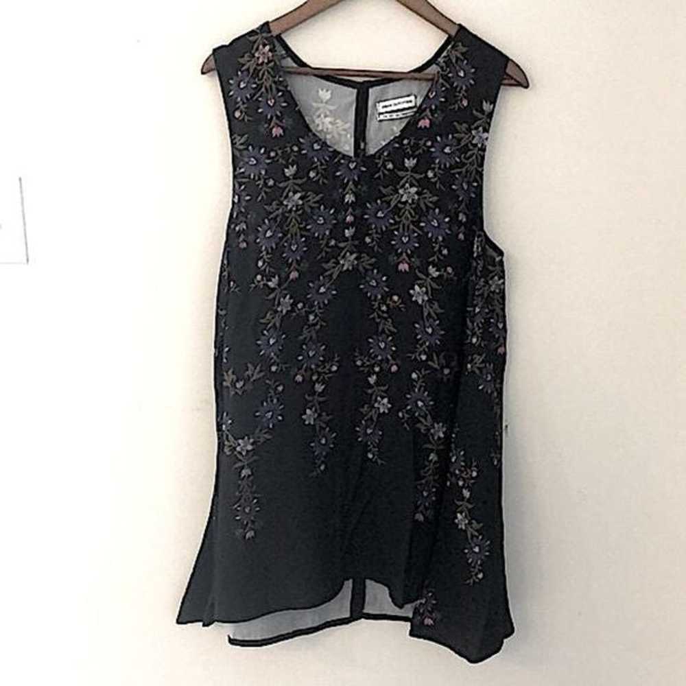 Urban Outfitters mini dress black sleeveless purp… - image 1