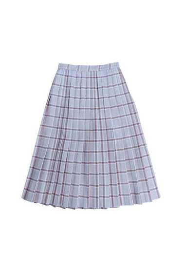 Wool skirt - Magnificent pleated skirt in pink/whi