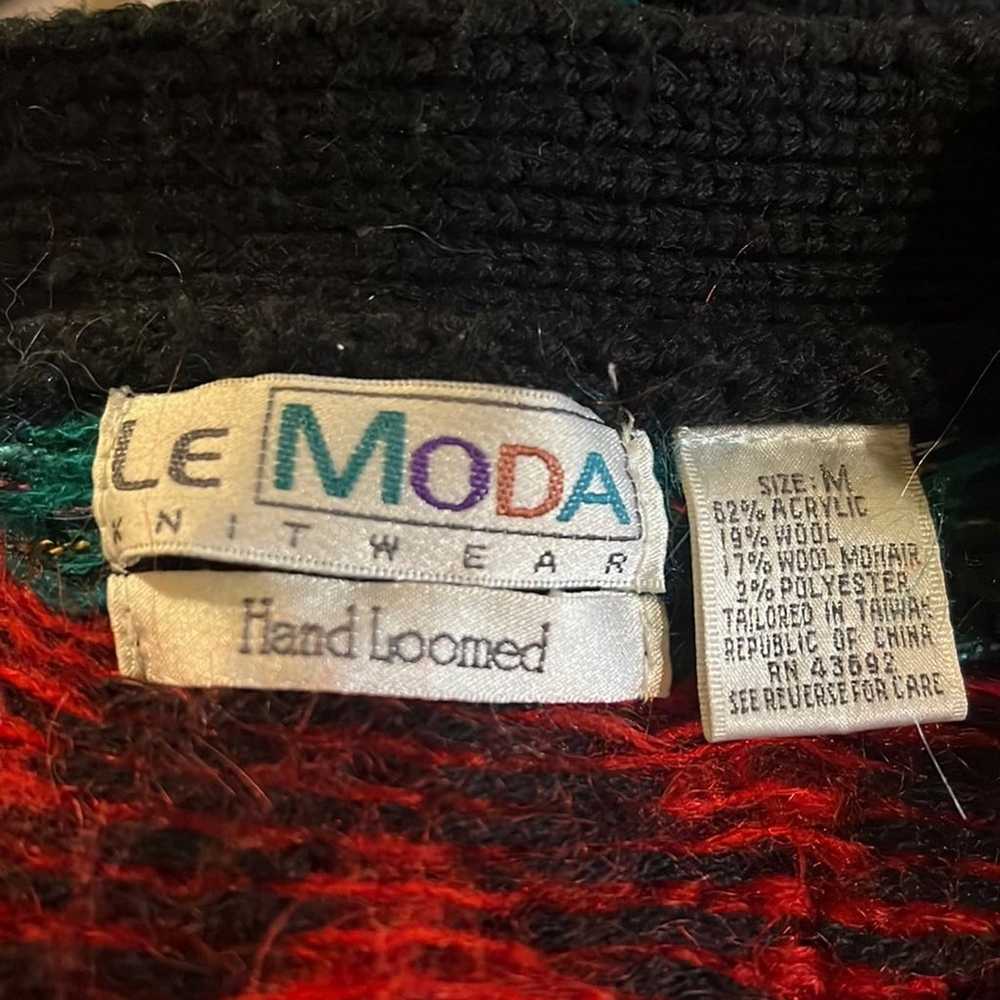 VNTG LE MODA hand knit cardigan M - image 2