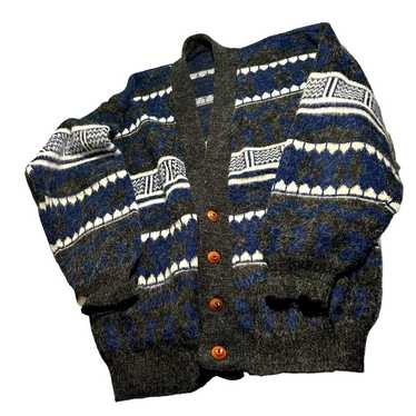 Wool Vintage Cardigan Sweater Sz Lrg - image 1