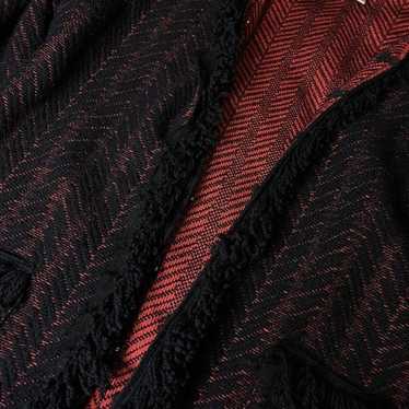 Doncaster Black and Red Rayon & Nylon Cardigan