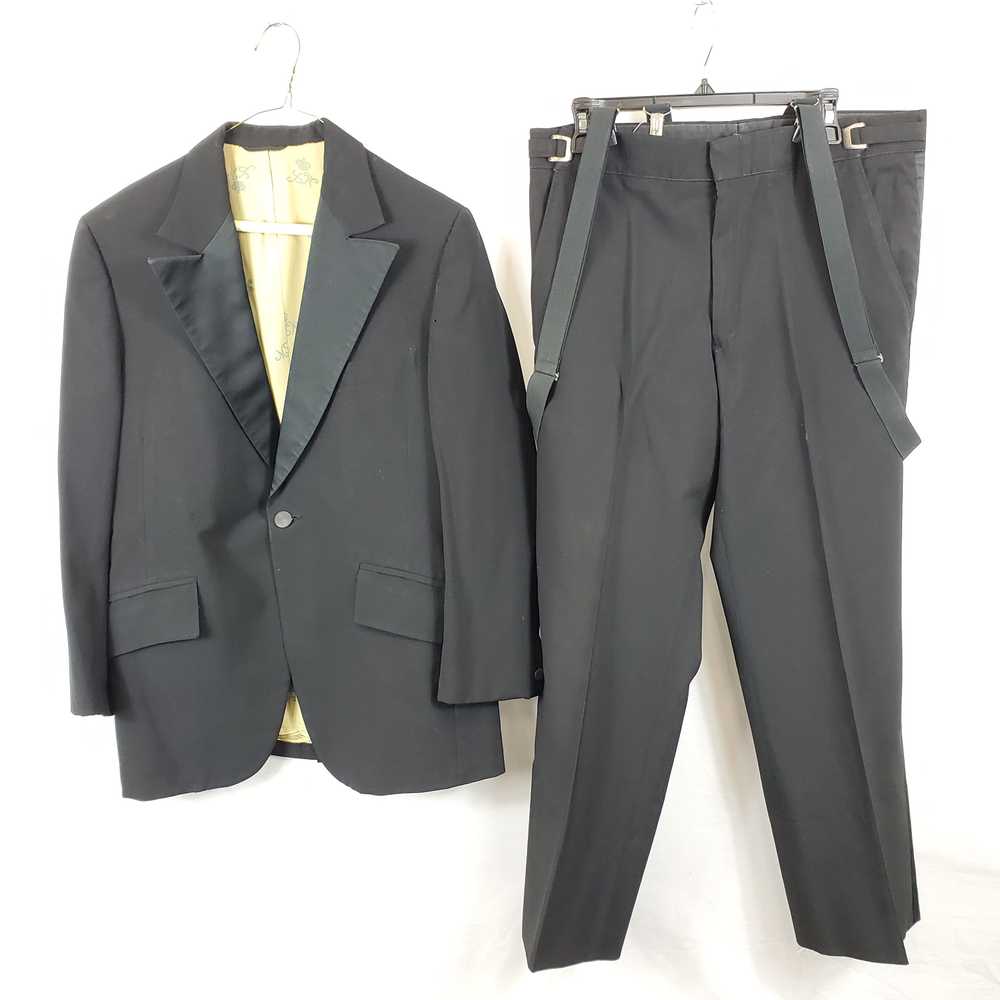 Lord West Men Black 2pc Suit Set Sz 34P - image 1