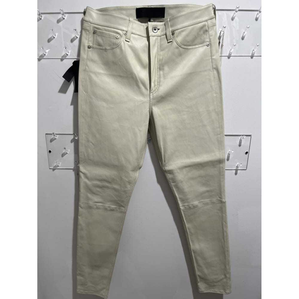 Rag & Bone Leather slim pants - image 6