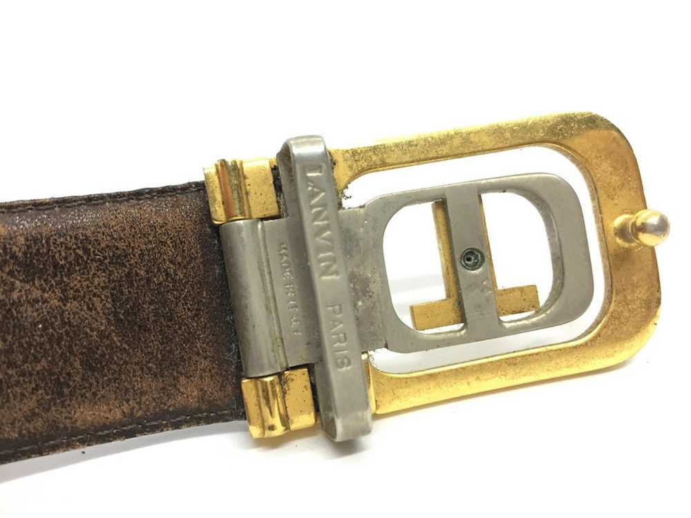 Lanvin × Rare lanvin belt gold buckle - image 4