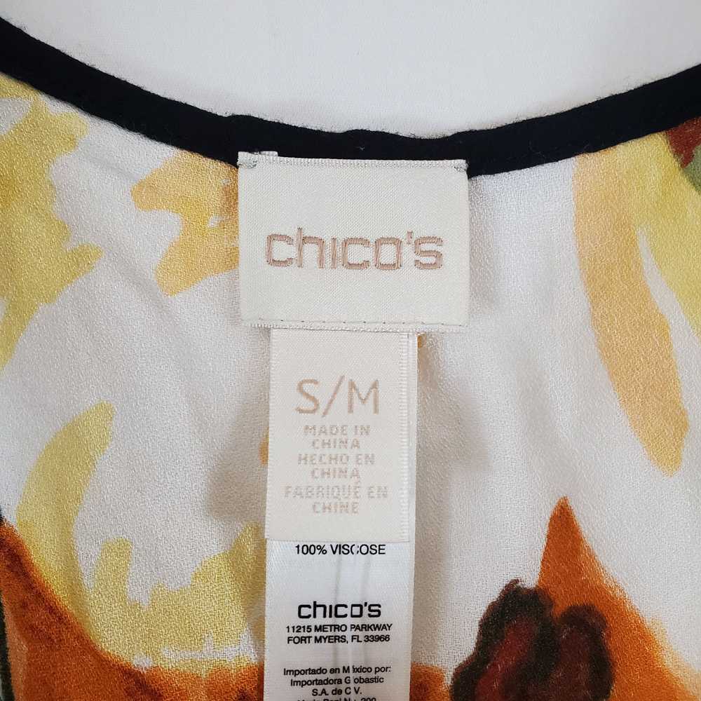 Chico's Women's Multicolor Open Shoulder Blouse S… - image 4