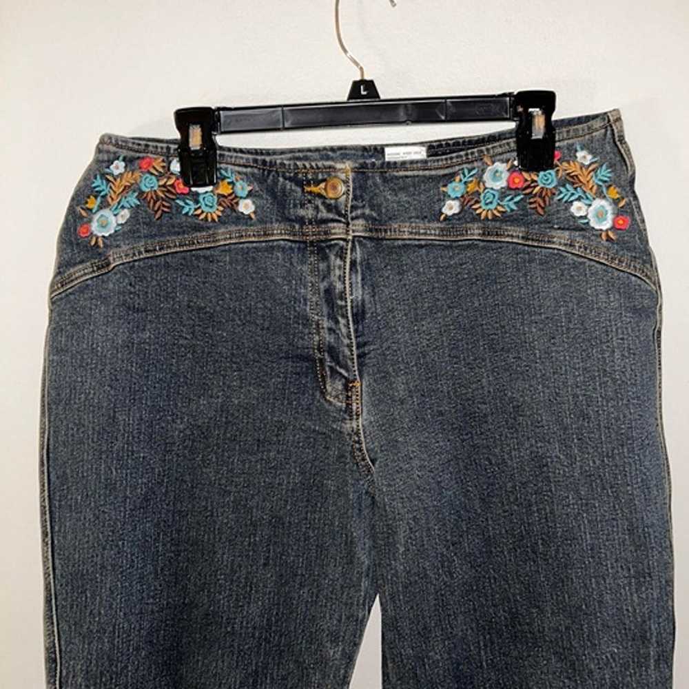 Vintage Y2K boho low rise embroidered jeans - Wom… - image 3