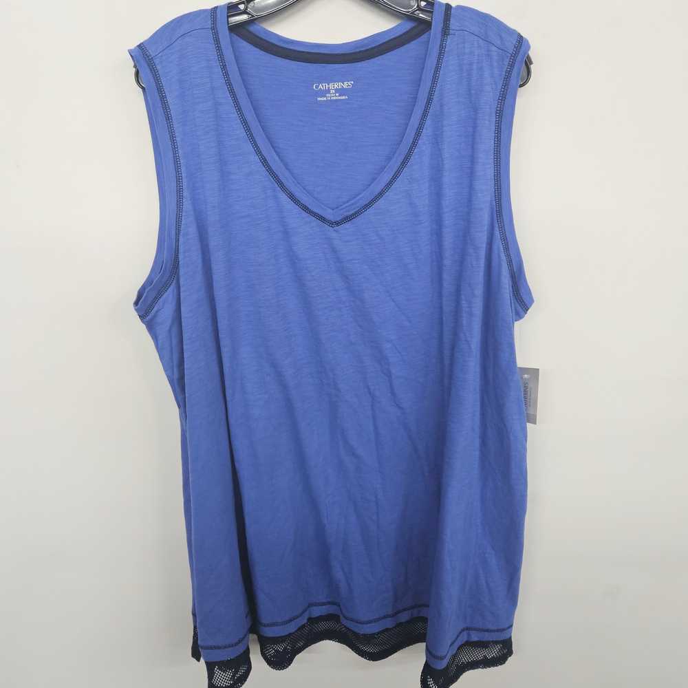 Catherines Blue Sleeveless Shirt - image 1