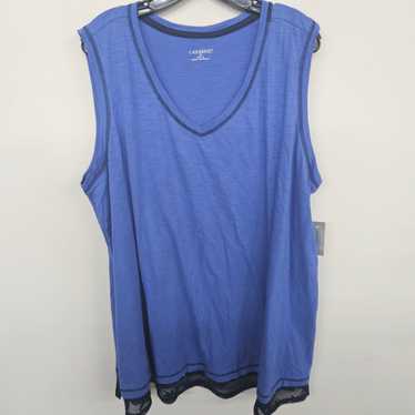 Catherines Blue Sleeveless Shirt - image 1