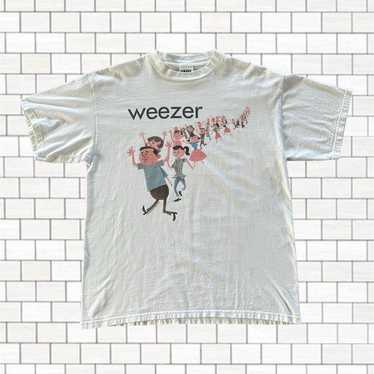 Vintage Y2K 2000 Weezer Retro Drawing T-Shirt Size