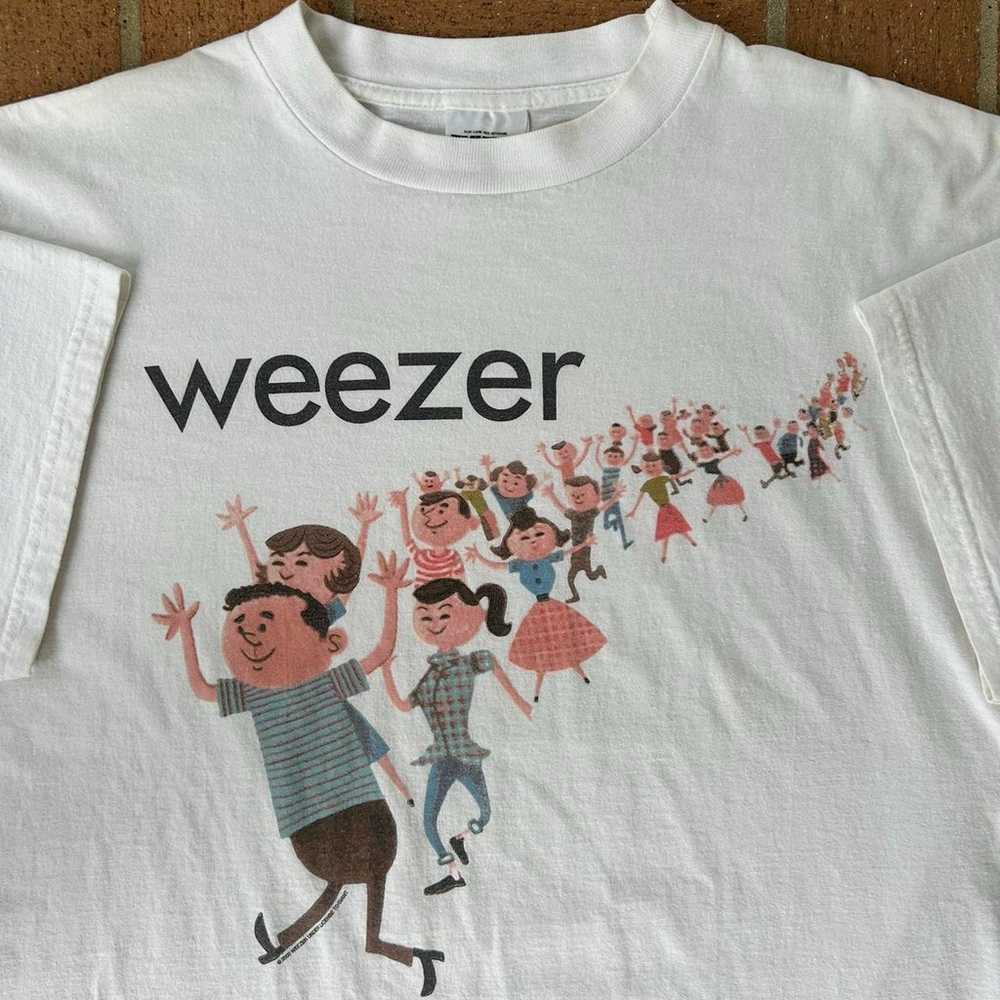 Vintage Y2K 2000 Weezer Retro Drawing T-Shirt Siz… - image 2