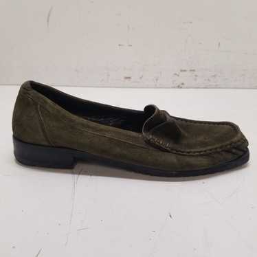 Bally Tempest Suede Loafers Olive 8 - image 1