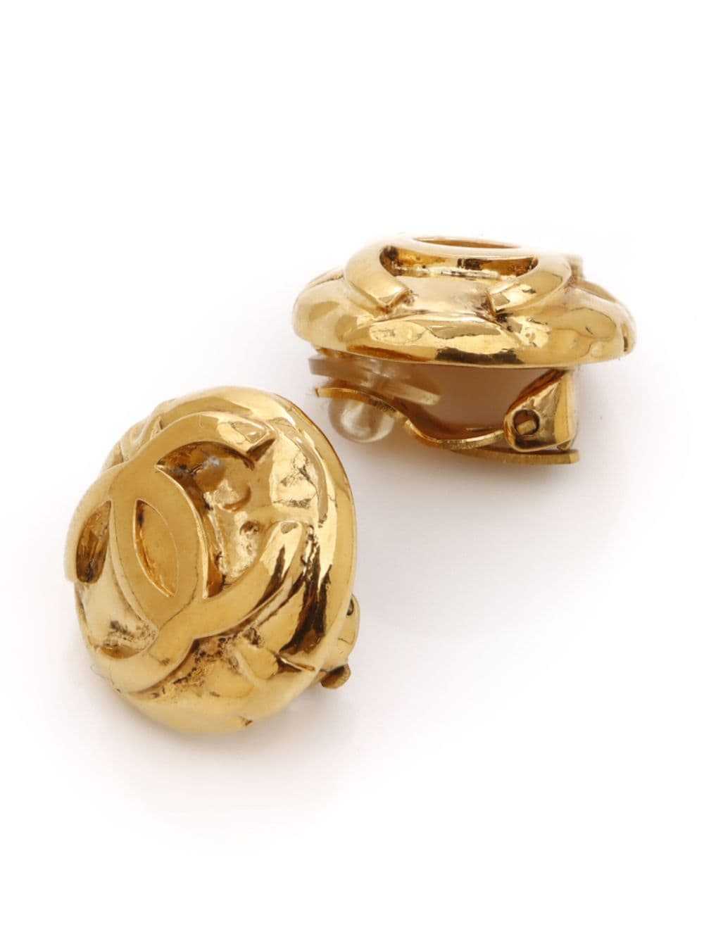 CHANEL Pre-Owned 1997 Coco clip-on earrings - Gold - image 3