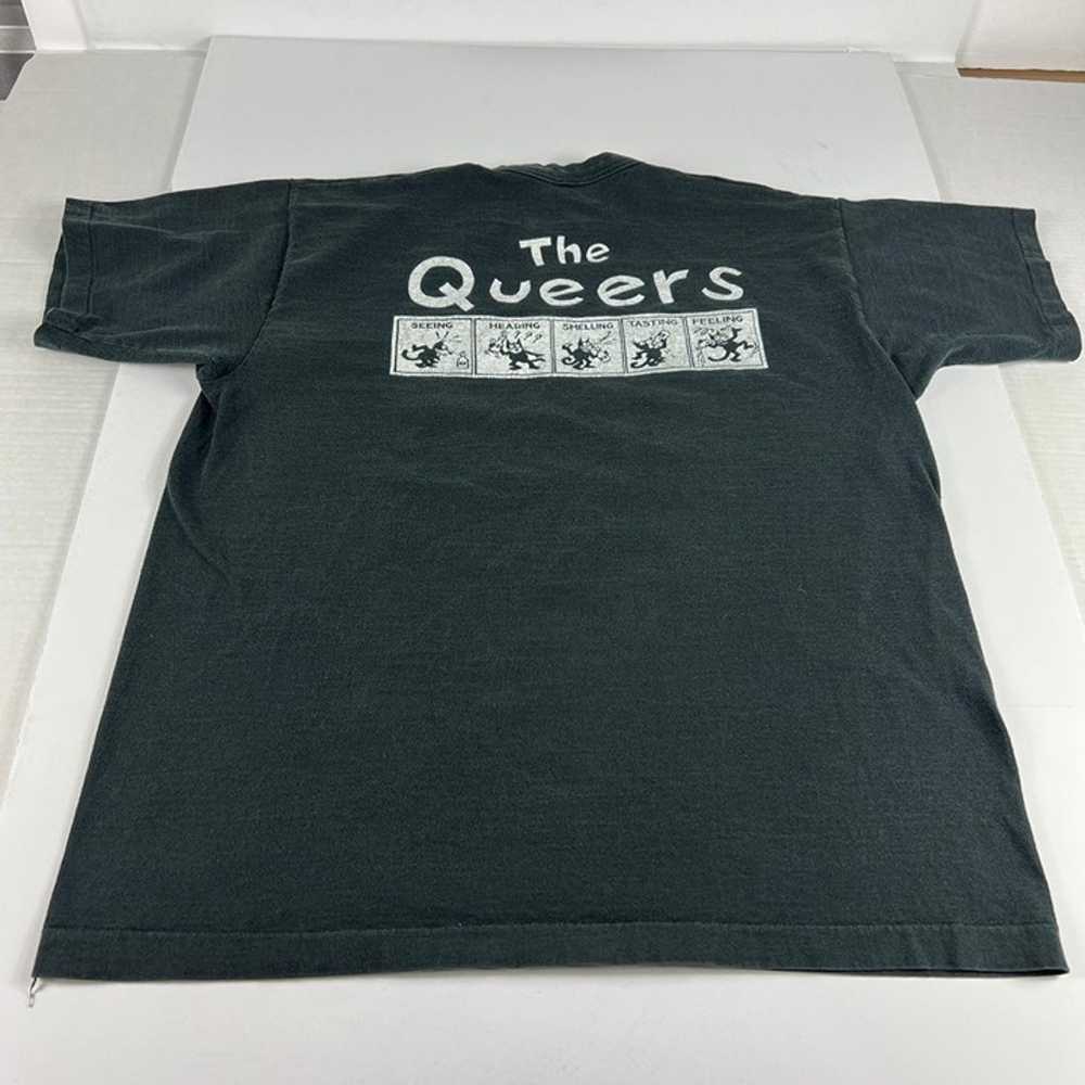 VTG 90s The Queers Punk Band Shirt Large Black Fa… - image 8