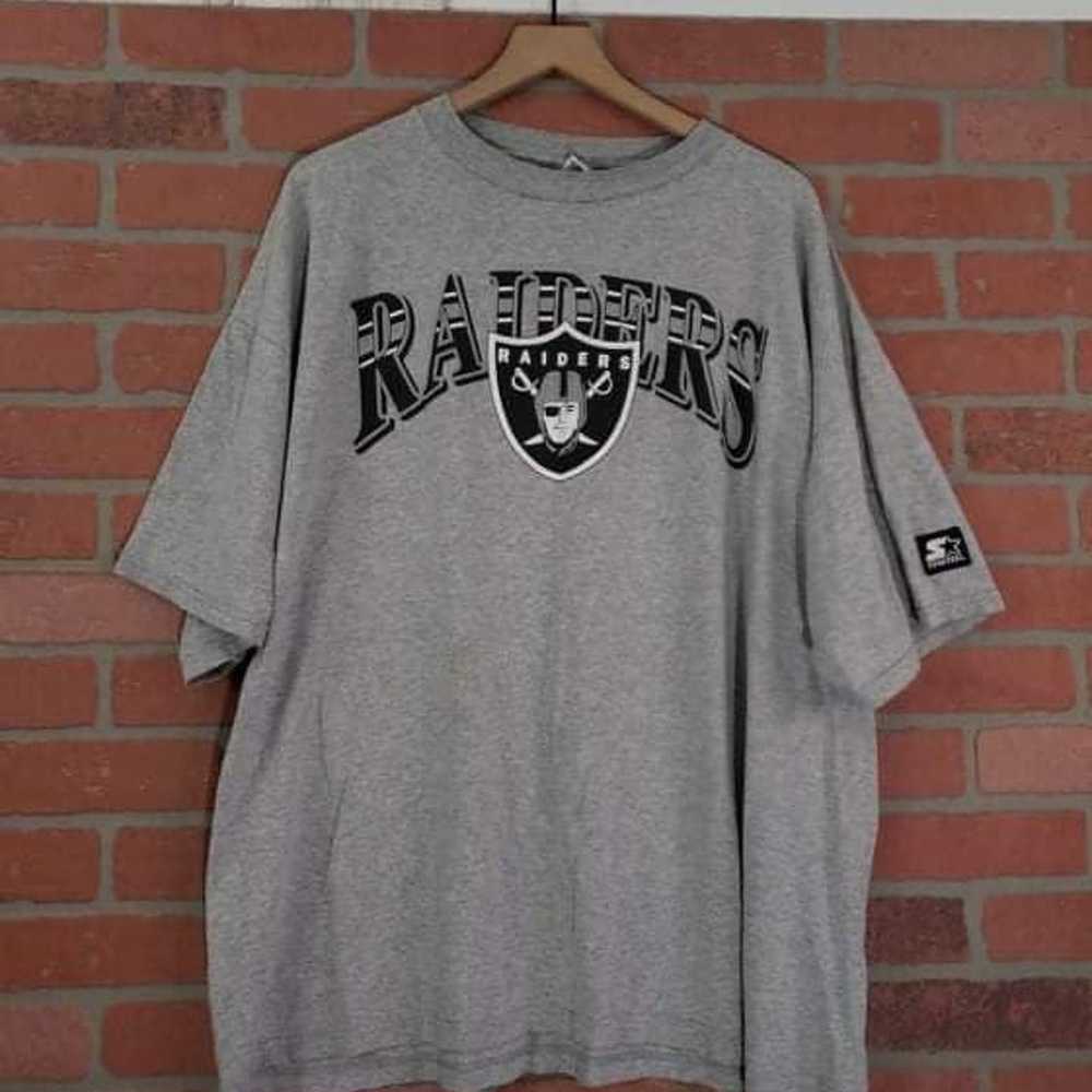 Vintage Starter Oakland Raiders Football T Shirt … - image 1