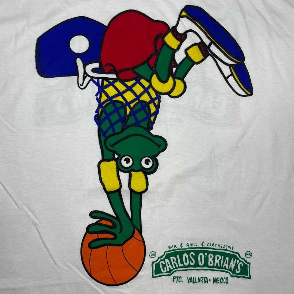 Vintage Carlos O’Brian’s Frog Basketball T-Shirt … - image 2