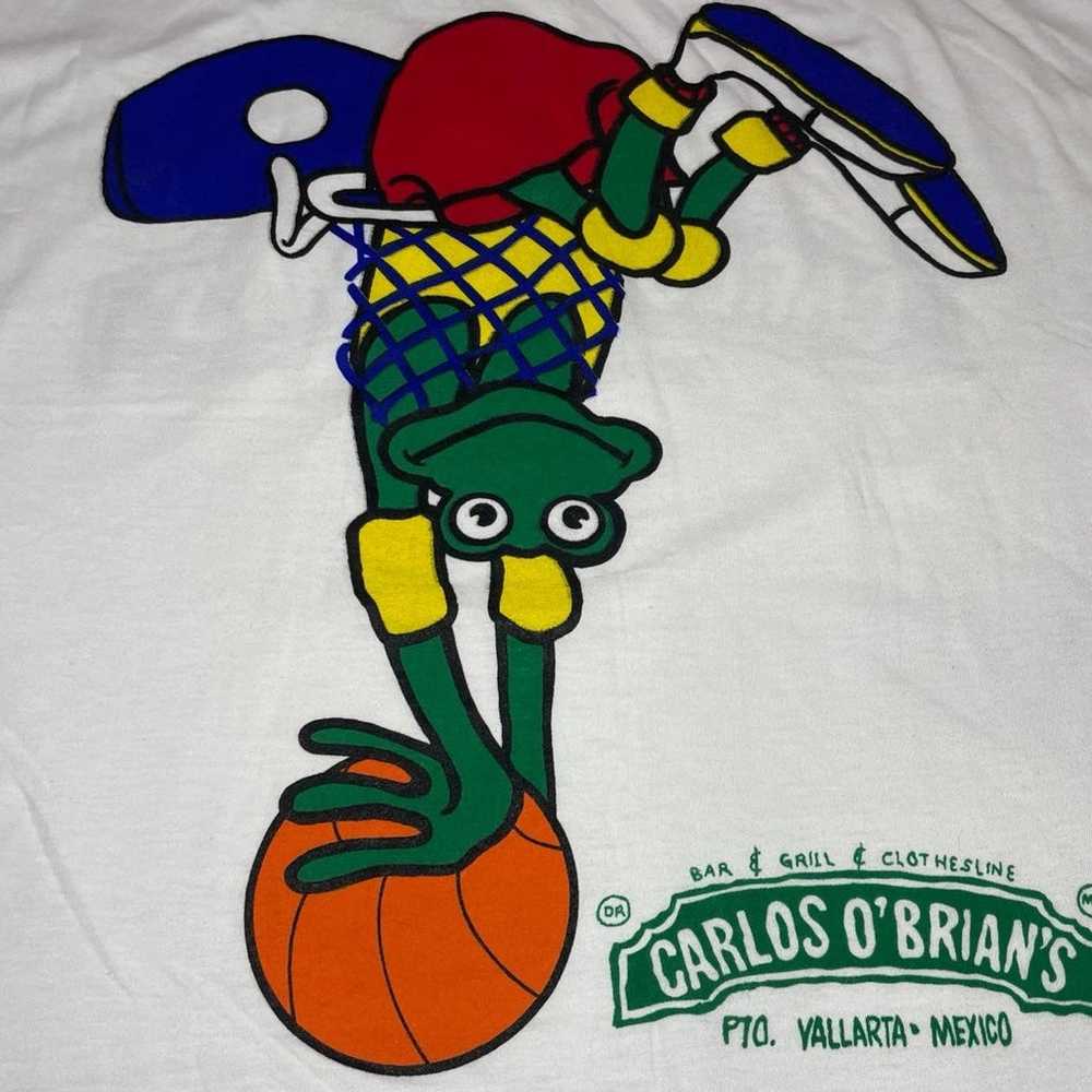 Vintage Carlos O’Brian’s Frog Basketball T-Shirt … - image 3