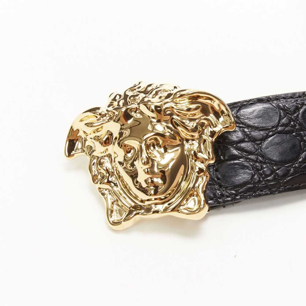 Versace new VERSACE $1200 La Medusa gold buckle b… - image 5