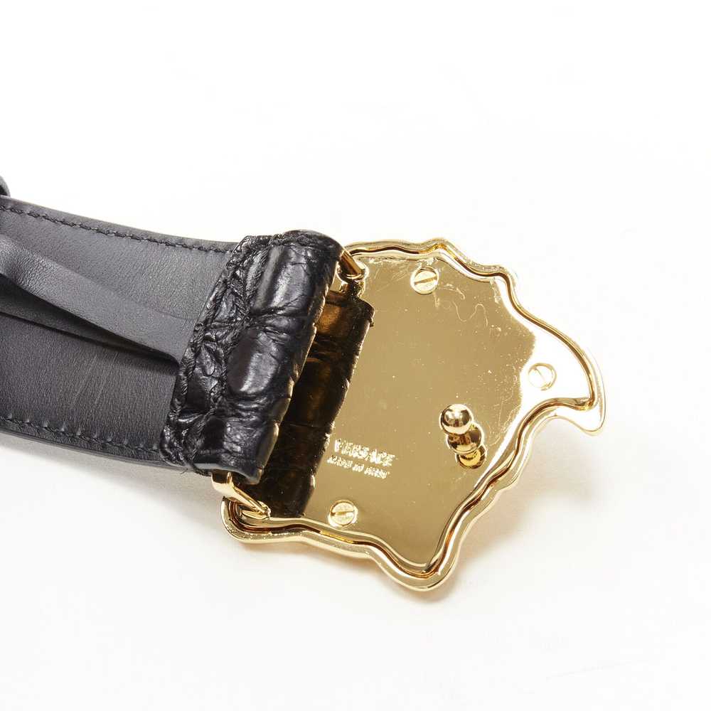 Versace new VERSACE $1200 La Medusa gold buckle b… - image 6