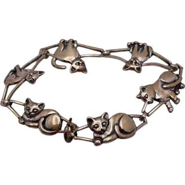 Kabana Sterling Silver Cat Link Bracelet