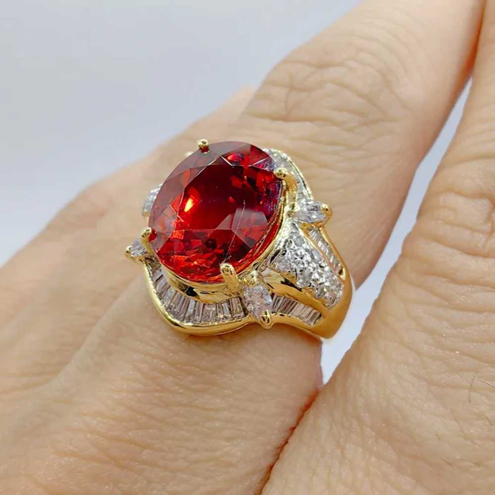 Vintage 7.1ct Orange Mandarin Spessartine Garnet … - image 10