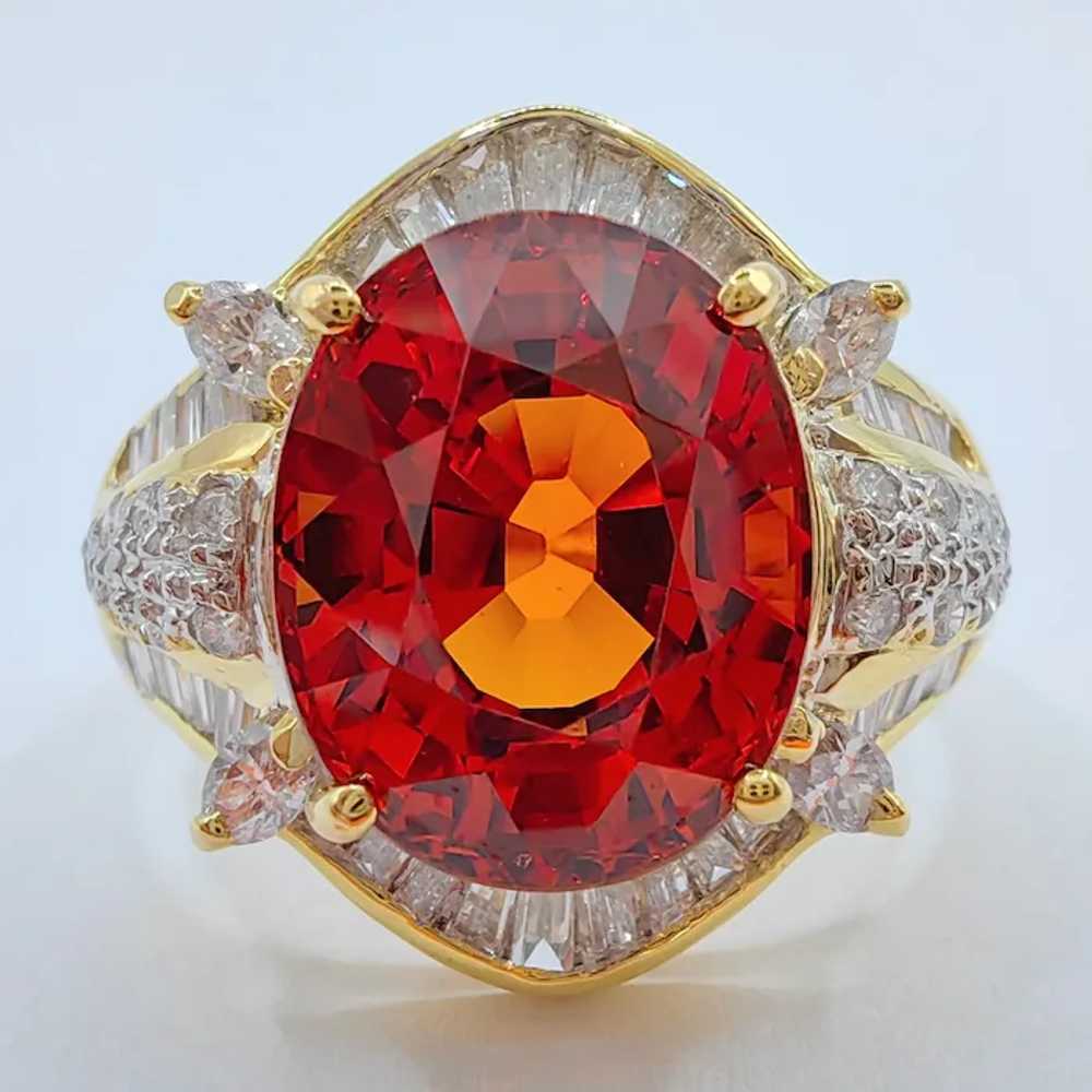 Vintage 7.1ct Orange Mandarin Spessartine Garnet … - image 2