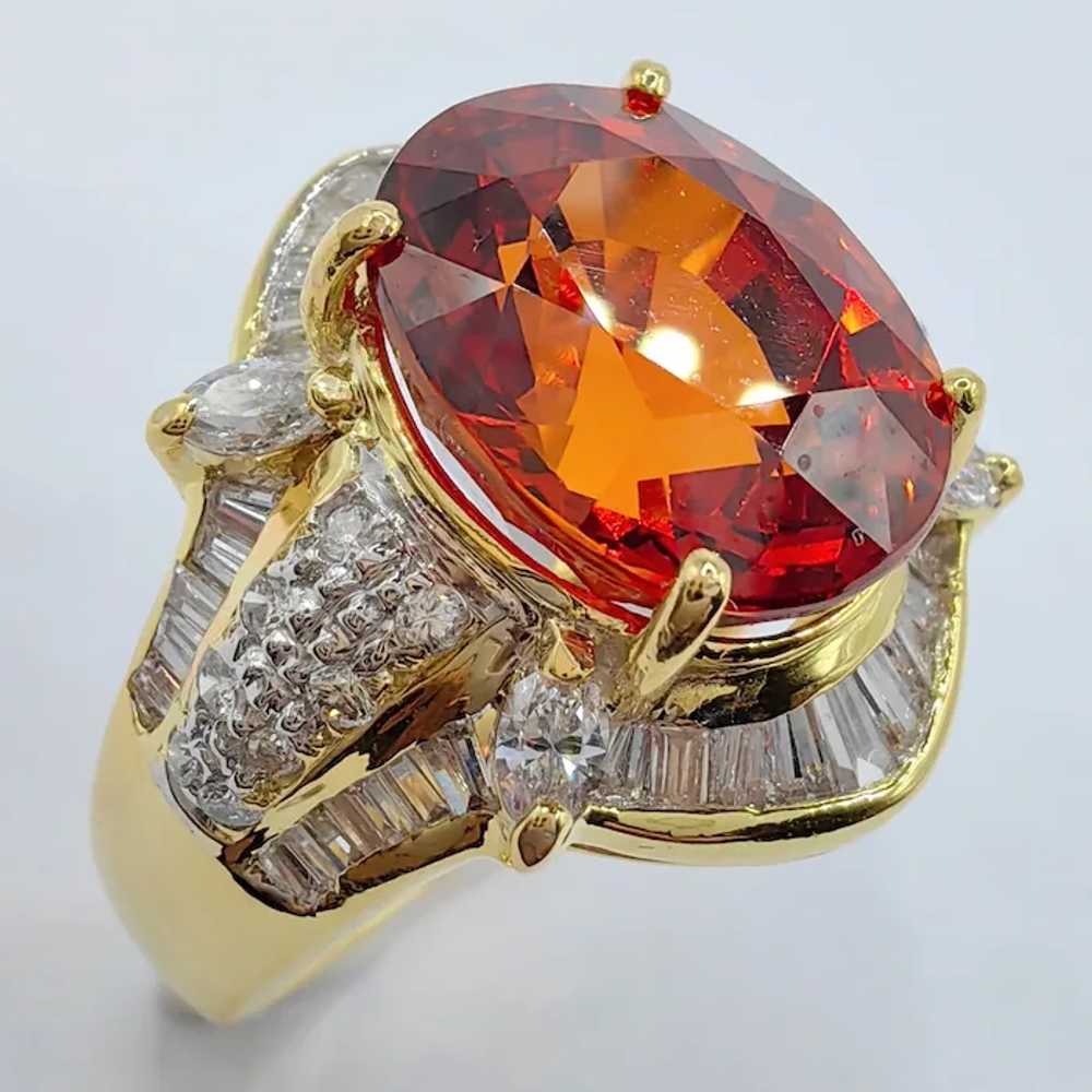 Vintage 7.1ct Orange Mandarin Spessartine Garnet … - image 3