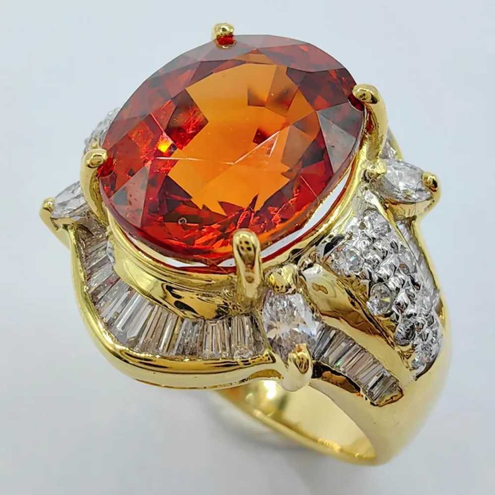 Vintage 7.1ct Orange Mandarin Spessartine Garnet … - image 4