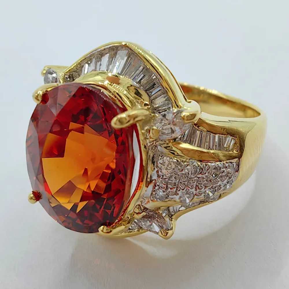 Vintage 7.1ct Orange Mandarin Spessartine Garnet … - image 5