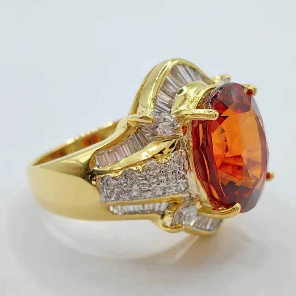 Vintage 7.1ct Orange Mandarin Spessartine Garnet … - image 6