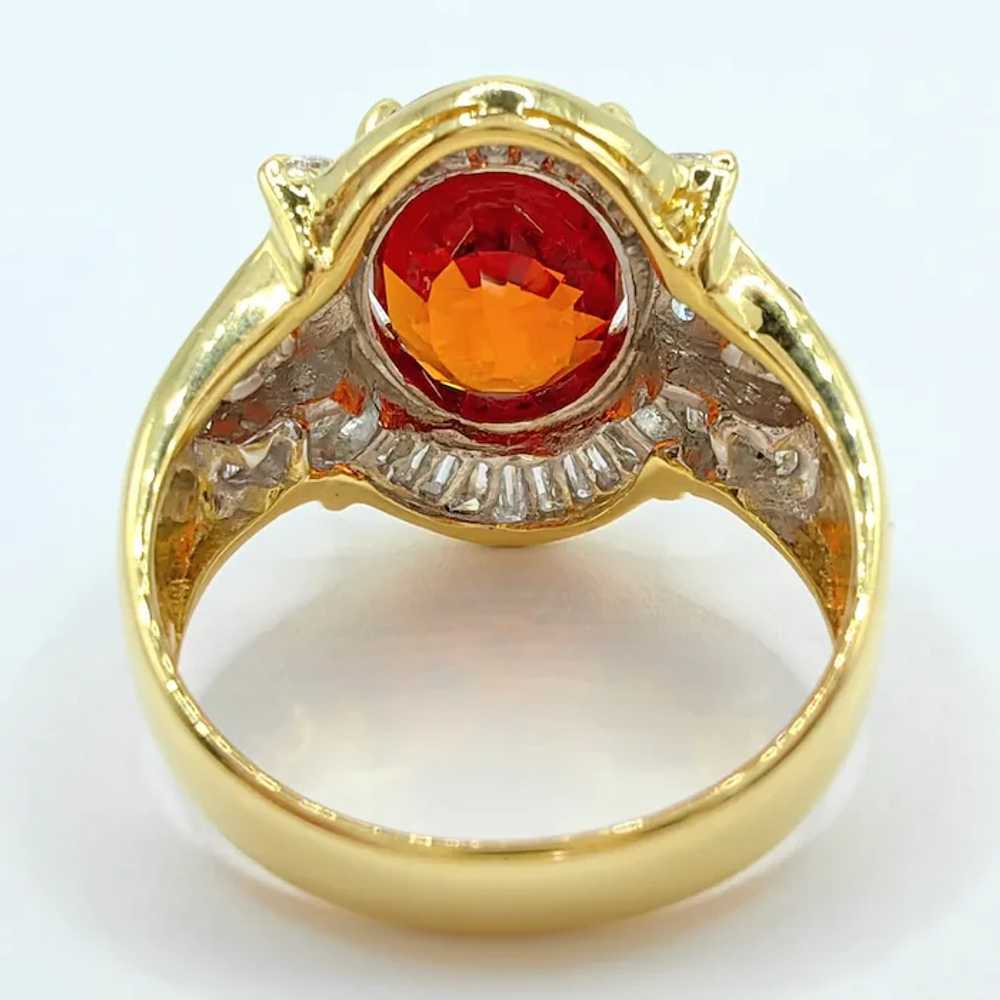 Vintage 7.1ct Orange Mandarin Spessartine Garnet … - image 7