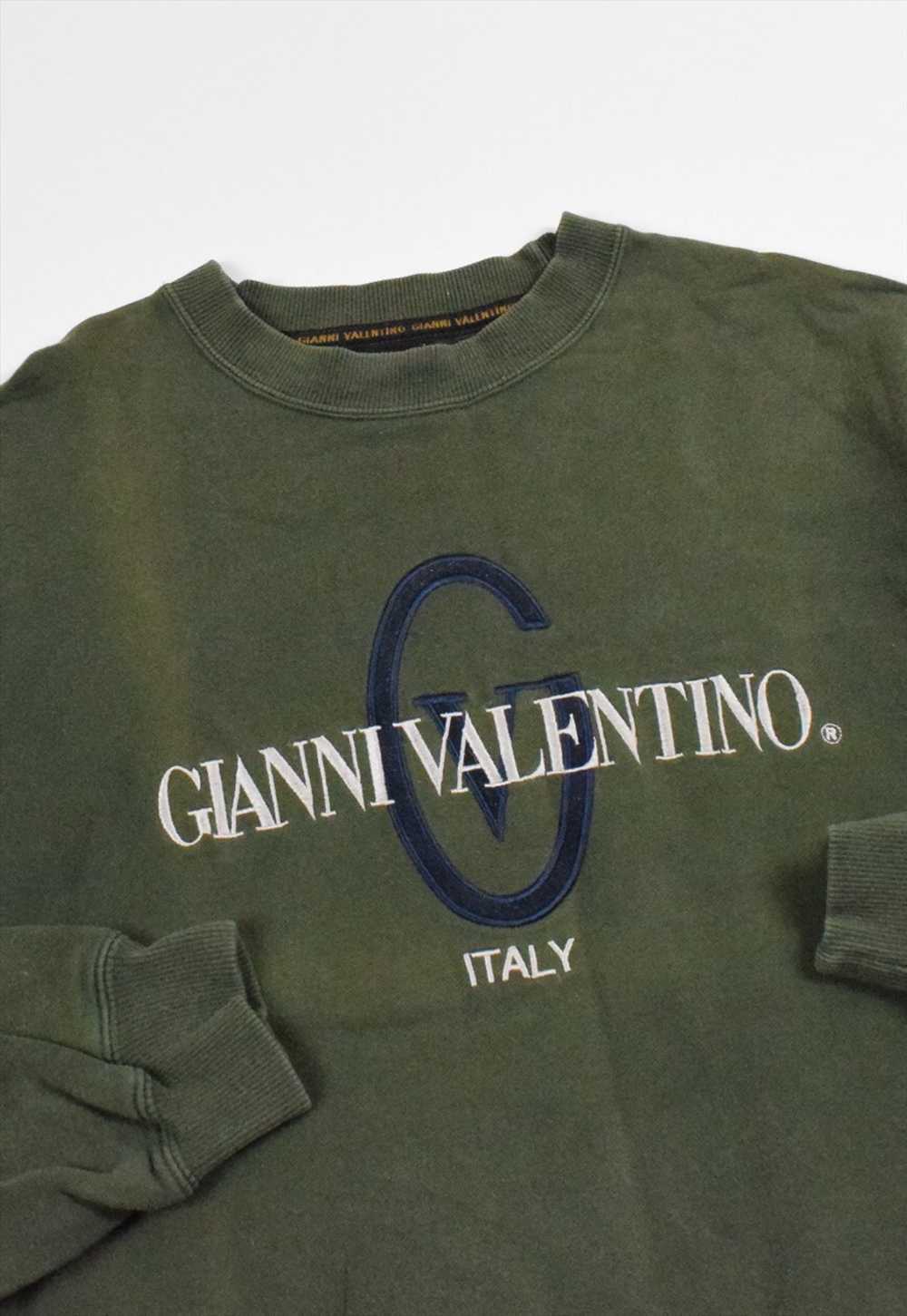 Vintage 90s Gianni Valentino Embroidered Logo Swe… - image 2
