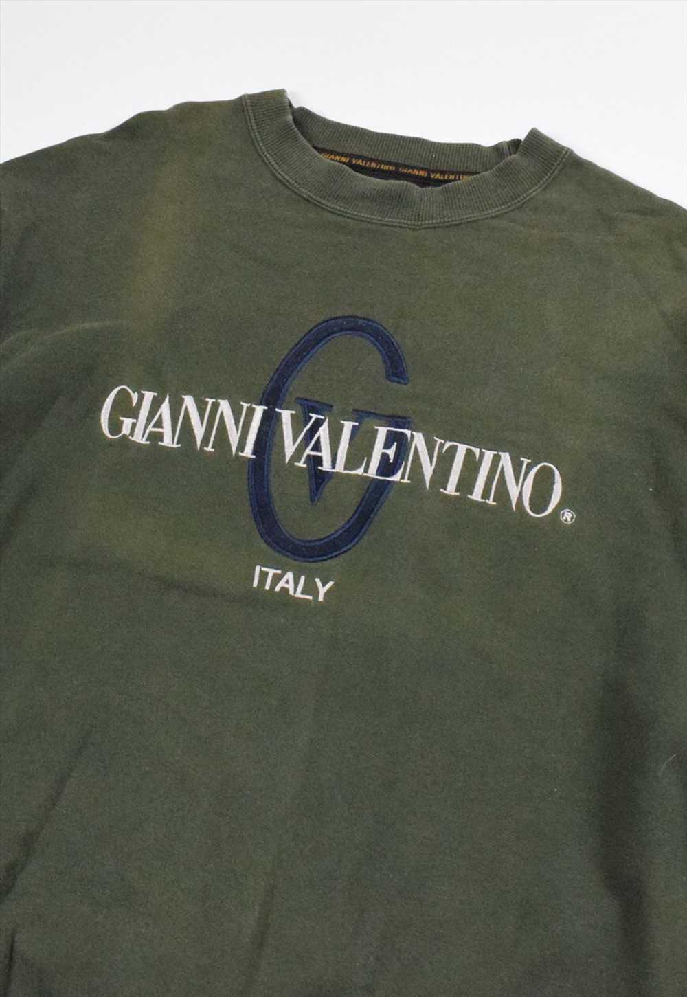 Vintage 90s Gianni Valentino Embroidered Logo Swe… - image 3