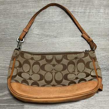 Vintage Coach signature canvas demi shoulder bag - image 1