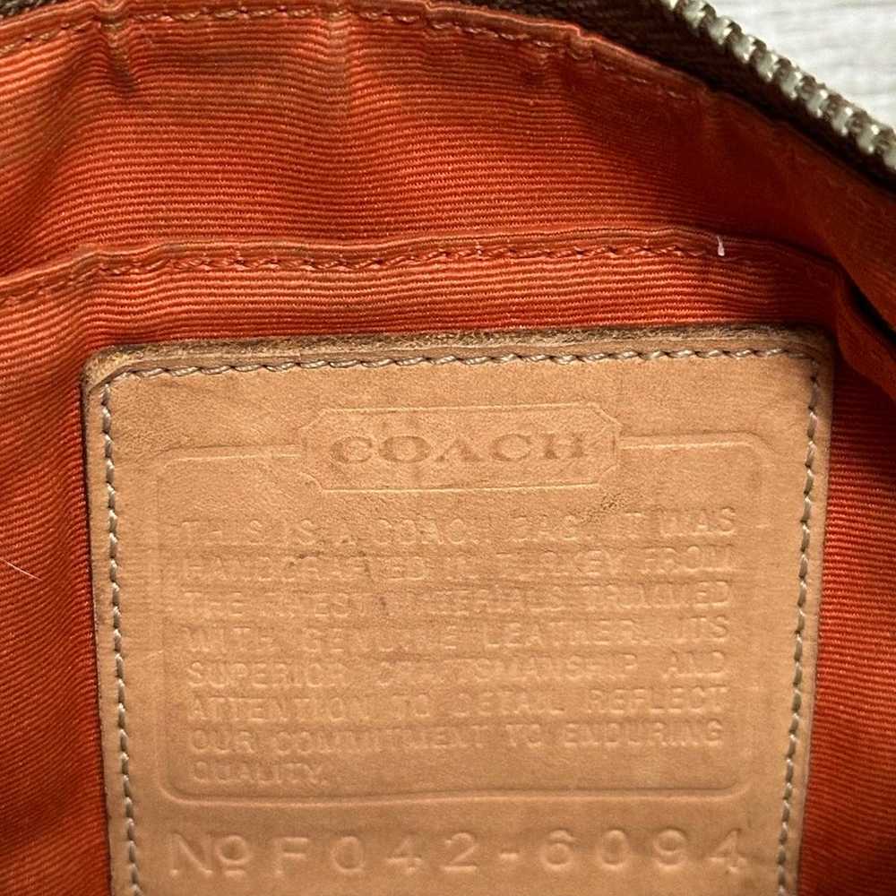 Vintage Coach signature canvas demi shoulder bag - image 5