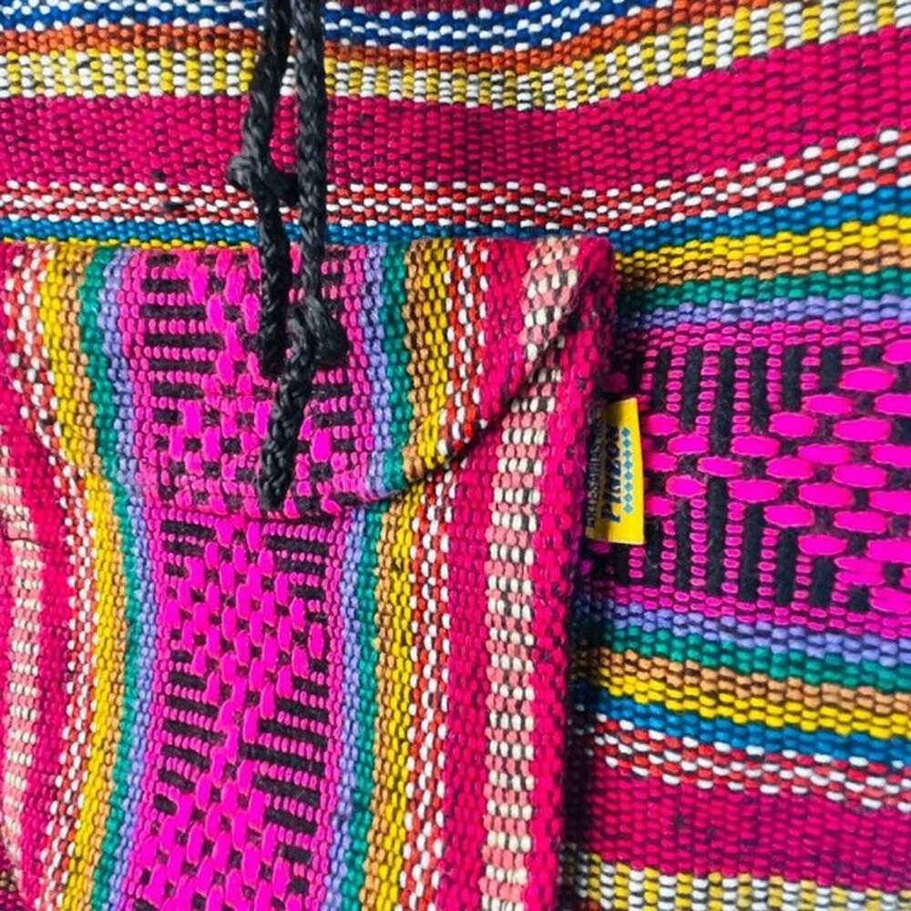 Pinzon Artesanias Pink Backpack Woven Textile Str… - image 3