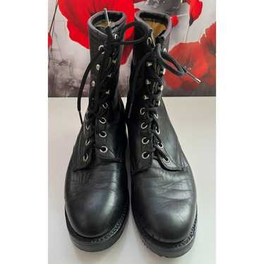 Vintage Laredo black leather lace up boots in EUC… - image 1