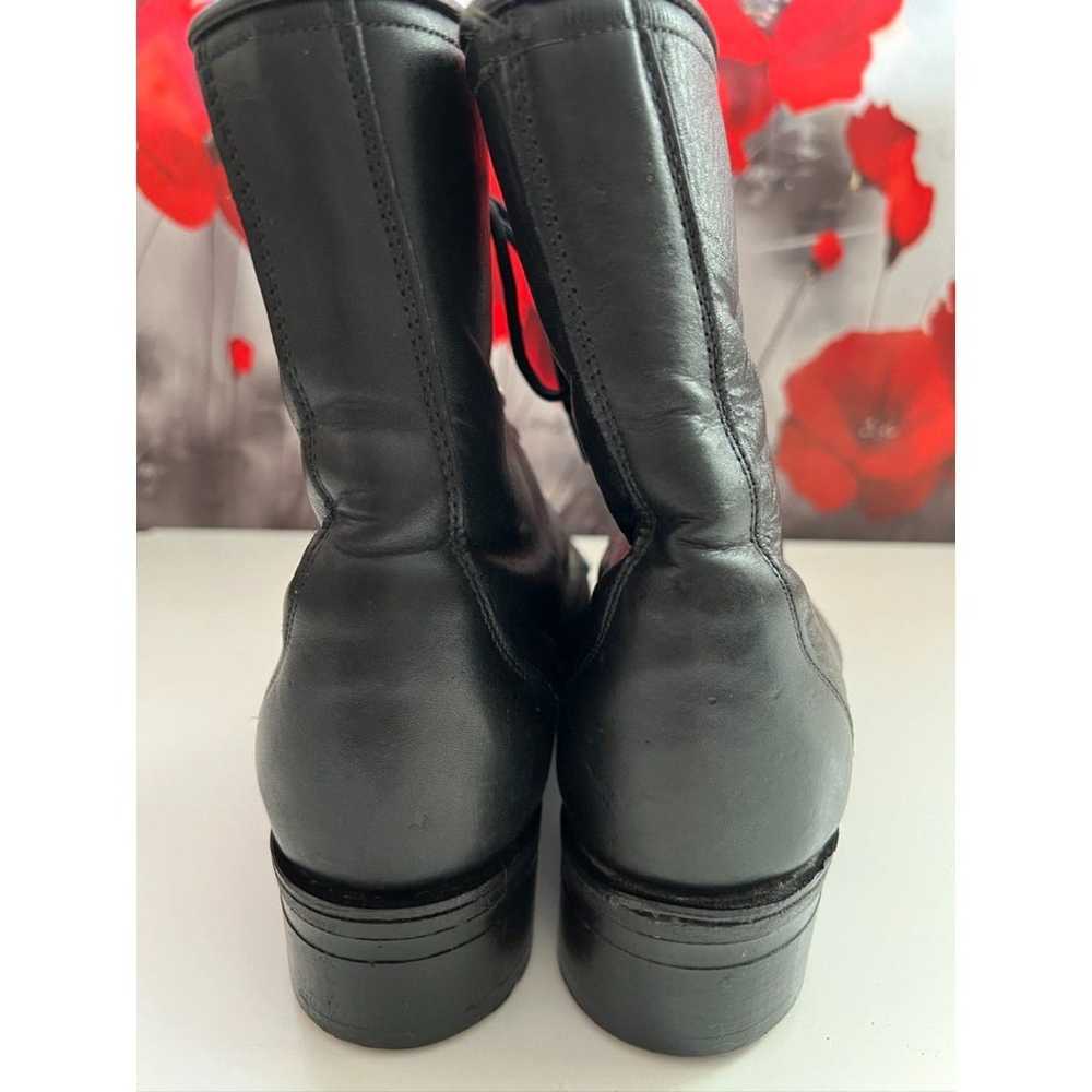 Vintage Laredo black leather lace up boots in EUC… - image 3