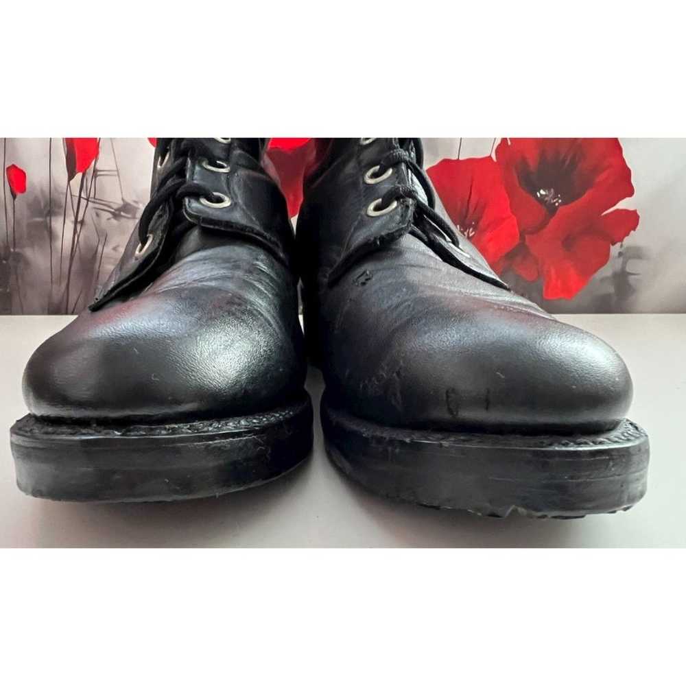 Vintage Laredo black leather lace up boots in EUC… - image 4