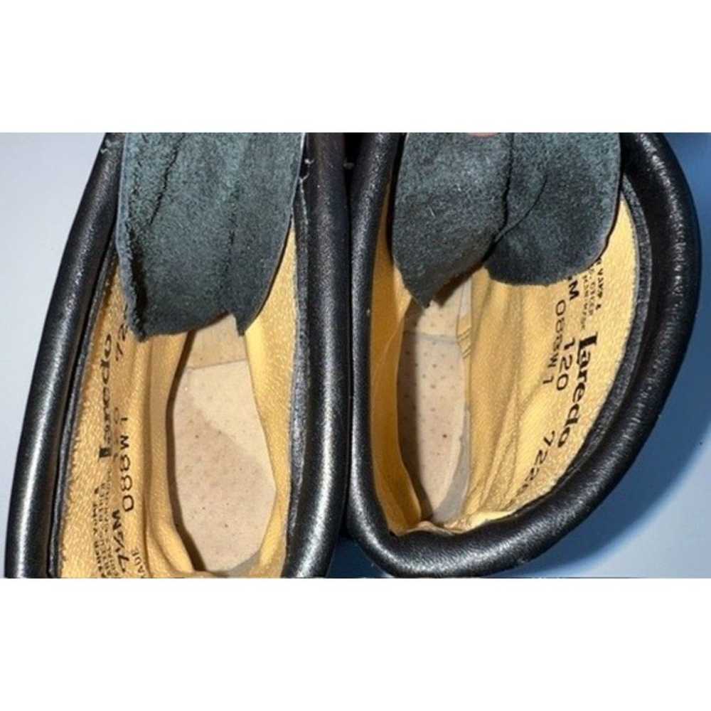 Vintage Laredo black leather lace up boots in EUC… - image 8