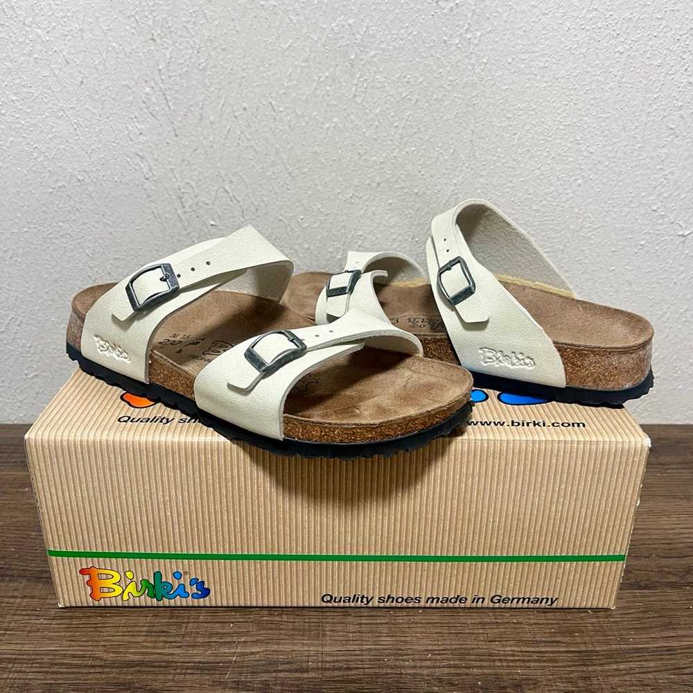 Birki's Birkenstock Montego Birk Flor Cream Leath… - image 1