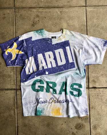 Vintage 90’s Mardi Gras Allover print tee New Orle